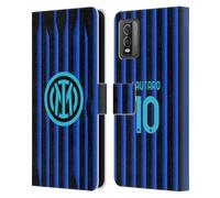 Head Case Designs Licenza Ufficiale Inter Milan Lautaro Martínez 2025/26 Giocatori Home Kit Custodia Portafoglio in Pelle Compatibile con Nokia C210