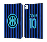 Head Case Designs Licenza Ufficiale Inter Milan Lautaro Martínez 2025/26 Giocatori Home Kit Custodia Portafoglio in Pelle Compatibile con Apple iPad Air 11 2020/2022/2024/2025