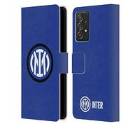 Head Case Designs Licenza Ufficiale Inter Milan Logo Distintivo Custodia Portafoglio in Pelle Compatibile con Galaxy A52 / A52s / 5G (2021)