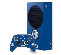 Head Case Designs Licenza Ufficiale Inter Milan Logo Distintivo Pacchetto Console Da Gioco Wrap E Pelle Per Controller Compatibile con Xbox Series S