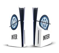 Head Case Designs Licenza Ufficiale Inter Milan Logo su Bianco Distintivo Vinile Sticker Gaming Pelle Adesivo Compatibile con Sony Playstation 5 PS5 Slim/PRO Disc Edition Console