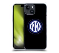 Head Case Designs Licenza Ufficiale Inter Milan Logo su Nero Distintivo Custodia Cover Dura per Parte Posteriore Compatibile con Apple iPhone 15