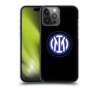 Head Case Designs Licenza Ufficiale Inter Milan Logo su Nero Distintivo Custodia Cover Dura per Parte Posteriore Compatibile con Apple iPhone 14 PRO Max