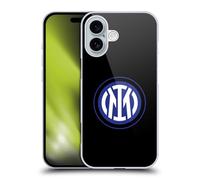Head Case Designs Licenza Ufficiale Inter Milan Logo su Nero Distintivo Custodia Cover Dura per Parte Posteriore Compatibile con Apple iPhone 16