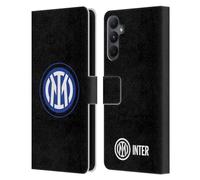 Head Case Designs Licenza Ufficiale Inter Milan Logo su Nero Distintivo Custodia Portafoglio in Pelle Compatibile con Samsung Galaxy A05s