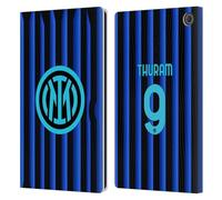 Head Case Designs Licenza Ufficiale Inter Milan Marcus Thuram 2025/26 Giocatori Home Kit Custodia Portafoglio in Pelle Compatibile con Amazon Fire Max 11 2023