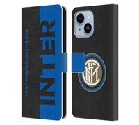 Head Case Designs Licenza Ufficiale Inter Milan metà Grafici Custodia Portafoglio in Pelle Compatibile con Apple iPhone 14 Plus