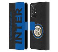 Head Case Designs Licenza Ufficiale Inter Milan metà Grafici Custodia Portafoglio in Pelle Compatibile con Galaxy A52 / A52s / 5G (2021)