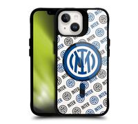 Head Case Designs Licenza Ufficiale Inter Milan Motivo con Stemma Icona Logo Black Shockproof Bumper Case [Military Grade Protection] Compatible with Apple iPhone 14 and Compatible with MagSafe