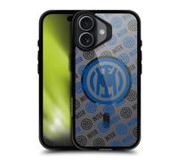 Head Case Designs Licenza Ufficiale Inter Milan Motivo con Stemma Icona Logo Black Shockproof Bumper Case [Military Grade Protection] Compatible with Apple iPhone 17 and Compatible with MagSafe