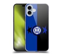 Head Case Designs Licenza Ufficiale Inter Milan Nero & Blu IM 2Stars Custodia Cover Dura per Parte Posteriore Compatibile con Apple iPhone 16 Plus