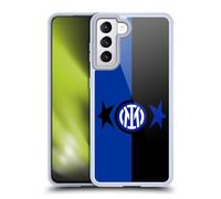 Head Case Designs Licenza Ufficiale Inter Milan Nero & Blu IM 2Stars Custodia Cover in Morbido Gel Compatibile con Samsung Galaxy S21 5G