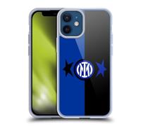 Head Case Designs Licenza Ufficiale Inter Milan Nero & Blu IM 2Stars Custodia Cover in Morbido Gel Compatibile con Apple iPhone 12 Mini