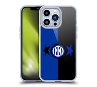 Head Case Designs Licenza Ufficiale Inter Milan Nero & Blu IM 2Stars Custodia Cover in Morbido Gel Compatibile con Apple iPhone 13 PRO
