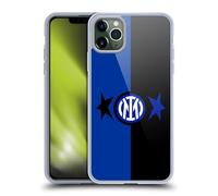 Head Case Designs Licenza Ufficiale Inter Milan Nero & Blu IM 2Stars Custodia Cover in Morbido Gel Compatibile con Apple iPhone 11 PRO Max