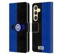 Head Case Designs Licenza Ufficiale Inter Milan Nero & Blu IM 2Stars Custodia Portafoglio in Pelle Compatibile con Samsung Galaxy S24 5G