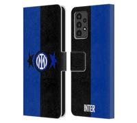 Head Case Designs Licenza Ufficiale Inter Milan Nero & Blu IM 2Stars Custodia Portafoglio in Pelle Compatibile con Samsung Galaxy A13 (2022)
