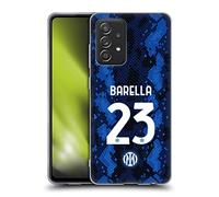 Head Case Designs Licenza Ufficiale Inter Milan Nicolò Barella 2021/22 Giocatori Home Kit Custodia in Gel [Protezione di Grado Militare] Compatibile con Galaxy A52 / A52s / 5G (2021)