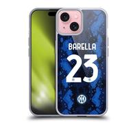 Head Case Designs Licenza Ufficiale Inter Milan Nicolò Barella 2021/22 Giocatori Home Kit Custodia in Gel [Protezione di Grado Militare] Compatibile con Apple iPhone 15 E Compatibile con MagSafe