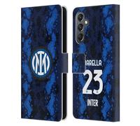 Head Case Designs Licenza Ufficiale Inter Milan Nicolò Barella 2021/22 Giocatori Home Kit Custodia Portafoglio in Pelle Compatibile con Samsung Galaxy A25 5G