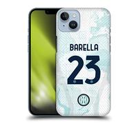 Head Case Designs Licenza Ufficiale Inter Milan Nicolò Barella 2022/23 Giocatori Away Kit Custodia Cover Dura per Parte Posteriore Compatibile con Apple iPhone 14 Plus