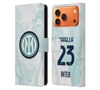 Head Case Designs Licenza Ufficiale Inter Milan Nicolò Barella 2022/23 Giocatori Away Kit Custodia Portafoglio in Pelle Compatibile con Apple iPhone 17 PRO Max