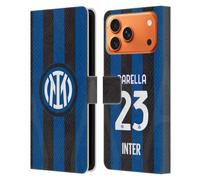 Head Case Designs Licenza Ufficiale Inter Milan Nicolò Barella 2022/23 Giocatori Home Kit Custodia Portafoglio in Pelle Compatibile con Apple iPhone 17 PRO Max