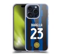 Head Case Designs Licenza Ufficiale Inter Milan Nicolò Barella 2023/24 Giocatori Home Kit Custodia in Gel [Protezione di Grado Militare] Compatibile con Apple iPhone 15 PRO E Compatibile con MagSafe