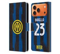 Head Case Designs Licenza Ufficiale Inter Milan Nicolò Barella 2023/24 Giocatori Home Kit Custodia Portafoglio in Pelle Compatibile con Apple iPhone 17 Pro Max