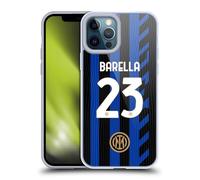 Head Case Designs Licenza Ufficiale Inter Milan Nicolò Barella 2024/25 Giocatori Home Kit Custodia in Gel [Protezione di Grado Militare] Compatibile con Apple iPhone 12 PRO Max