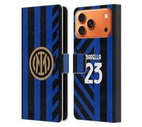 Head Case Designs Licenza Ufficiale Inter Milan Nicolò Barella 2024/25 Giocatori Home Kit Custodia Portafoglio in Pelle Compatibile con Apple iPhone 17 Pro Max