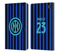 Head Case Designs Licenza Ufficiale Inter Milan Nicolò Barella 2025/26 Giocatori Home Kit Custodia Portafoglio in Pelle Compatibile con Amazon Fire 7 2022