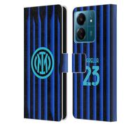 Head Case Designs Licenza Ufficiale Inter Milan Nicolò Barella 2025/26 Giocatori Home Kit Custodia Portafoglio in Pelle Compatibile con Xiaomi Redmi 13C 4G
