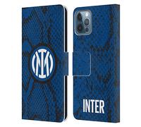 Head Case Designs Licenza Ufficiale Inter Milan Serpente Modelli Custodia Cover in Pelle a Portagoglio Compatibile con Apple iPhone 12 / iPhone 12 PRO