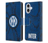 Head Case Designs Licenza Ufficiale Inter Milan Serpente Modelli Custodia Portafoglio in Pelle Compatibile con Apple iPhone 16