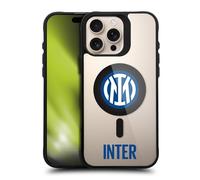 Head Case Designs Licenza Ufficiale Inter Milan Stemma Inter Icona Logo Black Shockproof Bumper Case [Military Grade Protection] Compatible with Apple iPhone 16 Pro Max and Compatible with MagSafe
