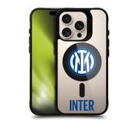 Head Case Designs Licenza Ufficiale Inter Milan Stemma Inter Icona Logo Black Shockproof Bumper Case [Military Grade Protection] Compatible with Apple iPhone 16 Pro and Compatible with MagSafe
