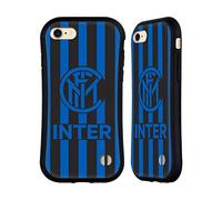 Head Case Designs Licenza Ufficiale Inter Milan Strisce 2 Grafici Custodia Cover Ibrida Compatibile con Apple iPhone 7/8 / SE 2020 & 2022