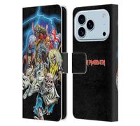 Head Case Designs Licenza Ufficiale Iron Maiden Best of Beast Arte Custodia Portafoglio in Pelle Compatibile con Apple iPhone 17 PRO