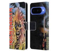 Head Case Designs Licenza Ufficiale Iron Maiden First Arte Custodia Portafoglio in Pelle Compatibile con Google Pixel 10