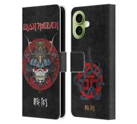 Head Case Designs Licenza Ufficiale Iron Maiden Samurai Eddie Vita Serpente Senjutsu Custodia Portafoglio in Pelle Compatibile con Apple iPhone 17