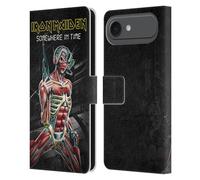 Head Case Designs Licenza Ufficiale Iron Maiden Somewhere Copertine Album Custodia Portafoglio in Pelle Compatibile con Apple iPhone 17 Air