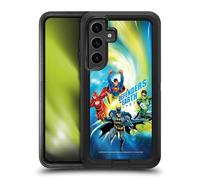 Head Case Designs Licenza Ufficiale Justice League DC Comics Defenders of Earth Team Supremo Custodia Antiurto Ultra Blindata Compatibile con Samsung Galaxy S24+ 5G