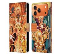 Head Case Designs Licenza Ufficiale Justice League DC Comics Firestorm Altri membri Arte Fumetto Custodia Portafoglio in Pelle Compatibile con Apple iPhone 17 Pro Max