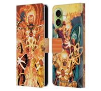 Head Case Designs Licenza Ufficiale Justice League DC Comics Firestorm Altri membri Arte Fumetto Custodia Portafoglio in Pelle Compatibile con Apple iPhone 17