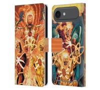 Head Case Designs Licenza Ufficiale Justice League DC Comics Firestorm Altri membri Arte Fumetto Custodia Portafoglio in Pelle Compatibile con Apple iPhone 17 Air