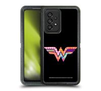 Head Case Designs Licenza Ufficiale Justice League DC Comics Wonder Woman Icone Pop Elettrico Scuro Custodia Antiurto Ultra Blindata Compatibile con Samsung Galaxy A53 5G (2022)