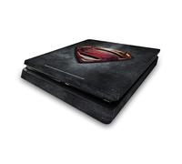 Head Case Designs Licenza Ufficiale Justice League Movie Superman Logo E Personaggio Art Vinile Sticker Gaming Pelle Adesivo Compatibile con Sony Playstation 4 PS4 Slim Console