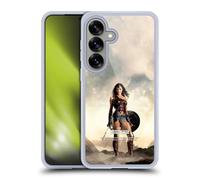 Head Case Designs Licenza Ufficiale Justice League Movie Wonder Woman Personaggi De Poster Custodia in Gel [Protezione di Grado Militare] Compatibile con Samsung Galaxy S25 E Compatibile con MagSafe