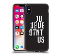 Head Case Designs Licenza Ufficiale Juventus Football Club 1987 Logo Tipografia Arte Custodia in Gel [Protezione di Grado Militare] Compatibile con Apple iPhone X/iPhone XS